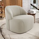 Ver imagem 2 de Poltrona Decorativa Living Kaya Orgânica Veludo Bege - Desk Design