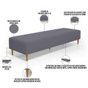 Ver imagem 6 de Puff Decorativo Sala de Estar Bali W01 Pés Palito 210x60cm Suede Cinza - Lyam Decor