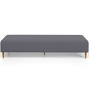 Ver imagem 3 de Puff Decorativo Sala de Estar Bali W01 Pés Palito 210x60cm Suede Cinza - Lyam Decor
