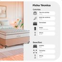 Ver imagem 3 de Cama Box Casal Bege + Colchão Paris Molas Ensacadas Branco Suede Bege/branco