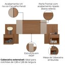Ver imagem 4 de Cabeceira Extensivel Araguaia 255 Cm Carvalho Fendi Moval