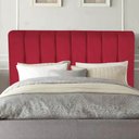 Ver imagem 1 de Cabeceira Estofada Kiara 195cm King Size Box Quarto Corino Vermelho - Ahazzo Móveis