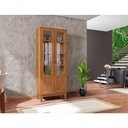 Ver imagem 2 de Cristaleira Retrô Classic 2 Portas 4 Prateleiras MDF MDP Cedro Casa D Móveis