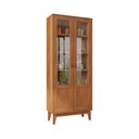 Ver imagem 4 de Cristaleira Retrô Classic 2 Portas 4 Prateleiras MDF MDP Cedro Casa D Móveis