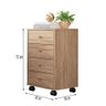 Mesa De Cabeceira 4 Gavetas Presence Demóbile Nogal Touch - 2