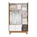 Ver imagem 7 de Guarda-Roupa Infantil 3 Portas e 2 Gavetas Encanto 200cm Marrom Canela/Branco