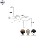 Ver imagem 2 de Conjunto Sala de Reunião Mesa 2,70m Painel para TV Cinza F5