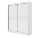 Ver imagem 1 de Guarda Roupa Solteiro 2 Portas 3 Gavetas - Santorini Ripado-branco - Móveis D'doro