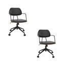 Ver imagem 2 de Kit com 2 Cadeiras Office com Relex em Aço Carbono e Couro Ecologico Dijon Preto