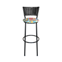 Ver imagem 4 de Banqueta Alta Para Cozinha Ratan Preta Estofado Cerveja