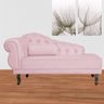 Recamier Divã Capitonê Larissa Lado Direito Rosa Bebê - 5