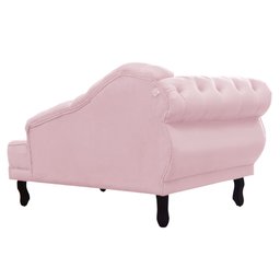 Recamier Divã Capitonê Larissa Lado Direito Rosa Bebê - 4