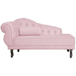 Recamier Divã Capitonê Larissa Lado Direito Rosa Bebê - 3