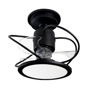 Ventilador de Teto Treviso Preto Fosco Confort Led Ctrl Rem