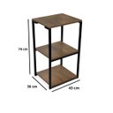 Ver imagem 6 de Aparador Prateleira Casa Sala Base Preto Tampo Madeira