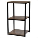 Ver imagem 3 de Aparador Prateleira Casa Sala Base Preto Tampo Madeira