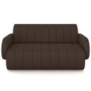 Ver imagem 3 de Sofá 2 Lugares Sala Living Orgânico 148cm Fávara K01 Veludo Marrom - Lyam Decor