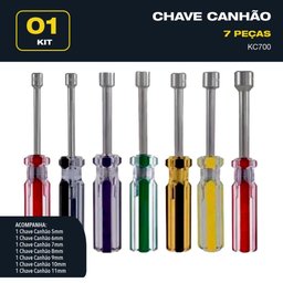 Jogo de chave de soquete Oz Modelo KC700 7 pcs - 2 Jogo de chave de soquete Oz Modelo KC700 7 pcs - 2