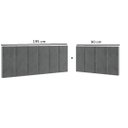 Ver imagem 7 de Cabeceira em L para Cama Box Solteiro Proteção Lateral Estofada - Cinza Suede