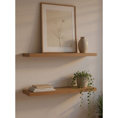 Kit de 2 Prateleiras 180cm MDF Freijó - On Móveis