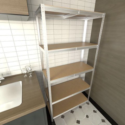 Estante Organizadora 5 Nivieis com Mdf Cru Reforçada 180x90x37 40 Kg por Nivel