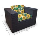 Ver imagem 3 de Conjunto Bora Bora Escuro - 1 Sofá 2 Lugares + 2 Poltronas + 1 Mesa de Centro - Antigua