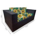Ver imagem 2 de Conjunto Bora Bora Escuro - 1 Sofá 2 Lugares + 2 Poltronas + 1 Mesa de Centro - Antigua