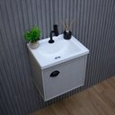 Ver imagem 7 de Gabinete Armario para Banheiro 100% MDF com Cuba - Cremona Lineo 40cm