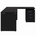 Ver imagem 4 de Escrivaninha L 150cm X 150cm Gaveteiro 3 Gav. Pé Painel F5 Cor:preto