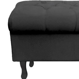 Recamier Puff Bau Bia 120x Suede Preto - Majú Decor - 3