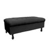 Recamier Puff Bau Bia 120x Suede Preto - Majú Decor - 1