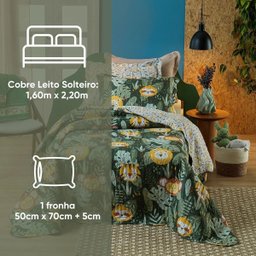 Combo 2 Kits Cobre Leito Solteiro Infantil Casual Kids Appel Galáxia e Selva - 4