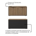 Ver imagem 5 de Balcao Escritorio 4 Portas 147 cm Nogal Preto Artany