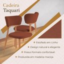 Ver imagem 4 de Cadeira de Jantar Taquari Madeira Maciça Tecido Linho Terracota