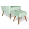 Poltrona de Amamentação C/ Puff Pés Palito Veludo Verde - Lahome Decor - 3