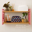 Ver imagem 3 de Prateleira Estante Organizadora Livros Infantil Nicho Rosa Feminino Bebê Decorativa Estilo Industria