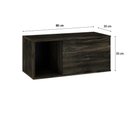 Ver imagem 6 de Armário Aéreo com Nicho e Porta Basculante 35x80x35cm Wlnp80 Carvalho Dark - Preto