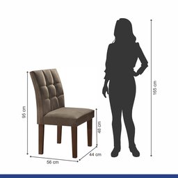 Conjunto Mesa de Jantar Classic Tampo de Vidro 6 Cadeiras Vitória Cel Móveis - 8 Conjunto Mesa de Jantar Classic Tampo de Vidro 6 Cadeiras Vitória Cel Móveis - 8