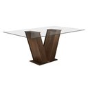 Ver imagem 3 de Conjunto Mesa de Jantar Classic Tampo de Vidro 6 Cadeiras Vitória Cel Móveis