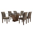 Ver imagem 2 de Conjunto Mesa de Jantar Classic Tampo de Vidro 6 Cadeiras Vitória Cel Móveis