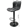 Banqueta Giratória Alta para Cozinha Balcão Bar Os 50 Cor Preto Kit 2 Unidades - 3