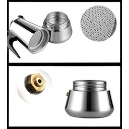Cafeteira Italiana Expresso Inox 04 Xicaras 200ml - 6