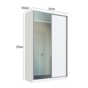 Ver imagem 3 de Guarda Roupa 147cm com Espelho 100% Mdf Branco