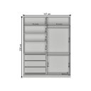 Ver imagem 2 de Guarda Roupa 147cm com Espelho 100% Mdf Branco