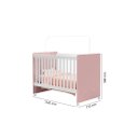 Ver imagem 3 de Berço Cat Padrão Americano com Rodinhas e 3 Regulágens de Altura Aprovado Pelo Inmetro Cor Branco/ro