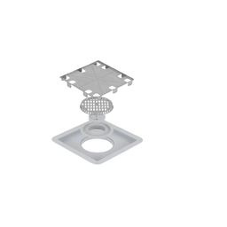 Ralo Oculto de Banheiro 19,5x19,5cm Cinza Quadrado - 1