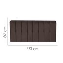 Ver imagem 2 de Painel Estofada Kiara 90cm Solteiro Box Quarto Suede Marrom - Gat Magazine