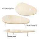 Ver imagem 6 de Mesa de Centro Orgânica com Pés Metálicos Champagne:off White