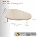 Ver imagem 7 de Mesa de Centro Orgânica com Pés Metálicos Champagne:Off White