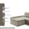Sofá Milos Chaise e 4 Lugares 3,25m  - 4